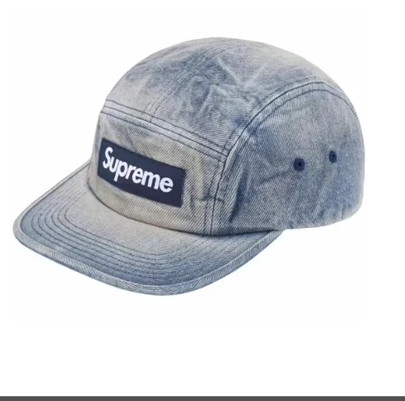 Washed Serpentine Pattern Baseball Chino Hat Cowboy Blue Leather Button 24SS Washed 0608